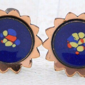 MATISSE Renoir Copper Blue Speckled Earrings